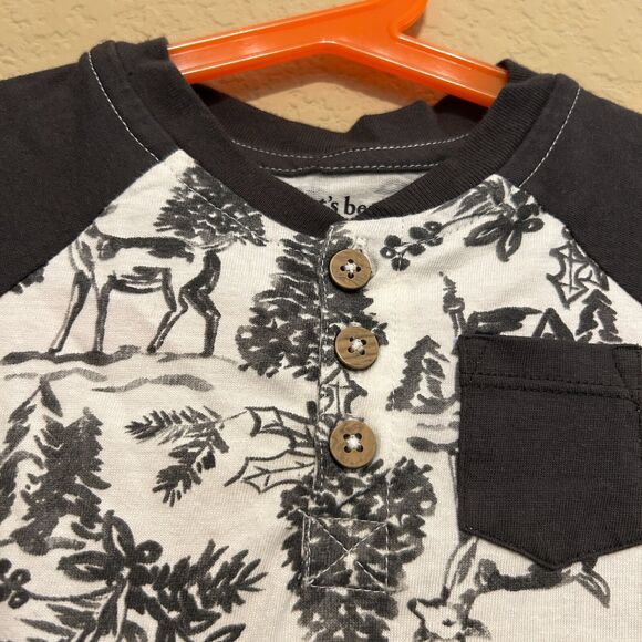 NWT Burt's Bees Baby Romper Sleeper Bodysuit Size 0-3 Mo Newborn Organic Cotton - Picture 4 of 6